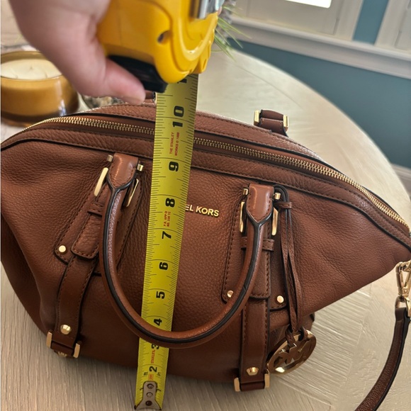 Michael Kors Tan Leather Satchel with Gold Accents - Picture 7 of 16
